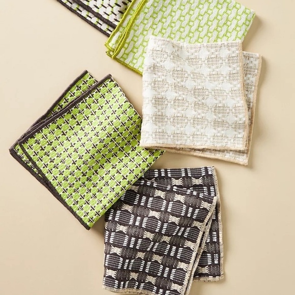 NWT Anthropologie Woven Geo Dishcloth set of 6 - Picture 3 of 3